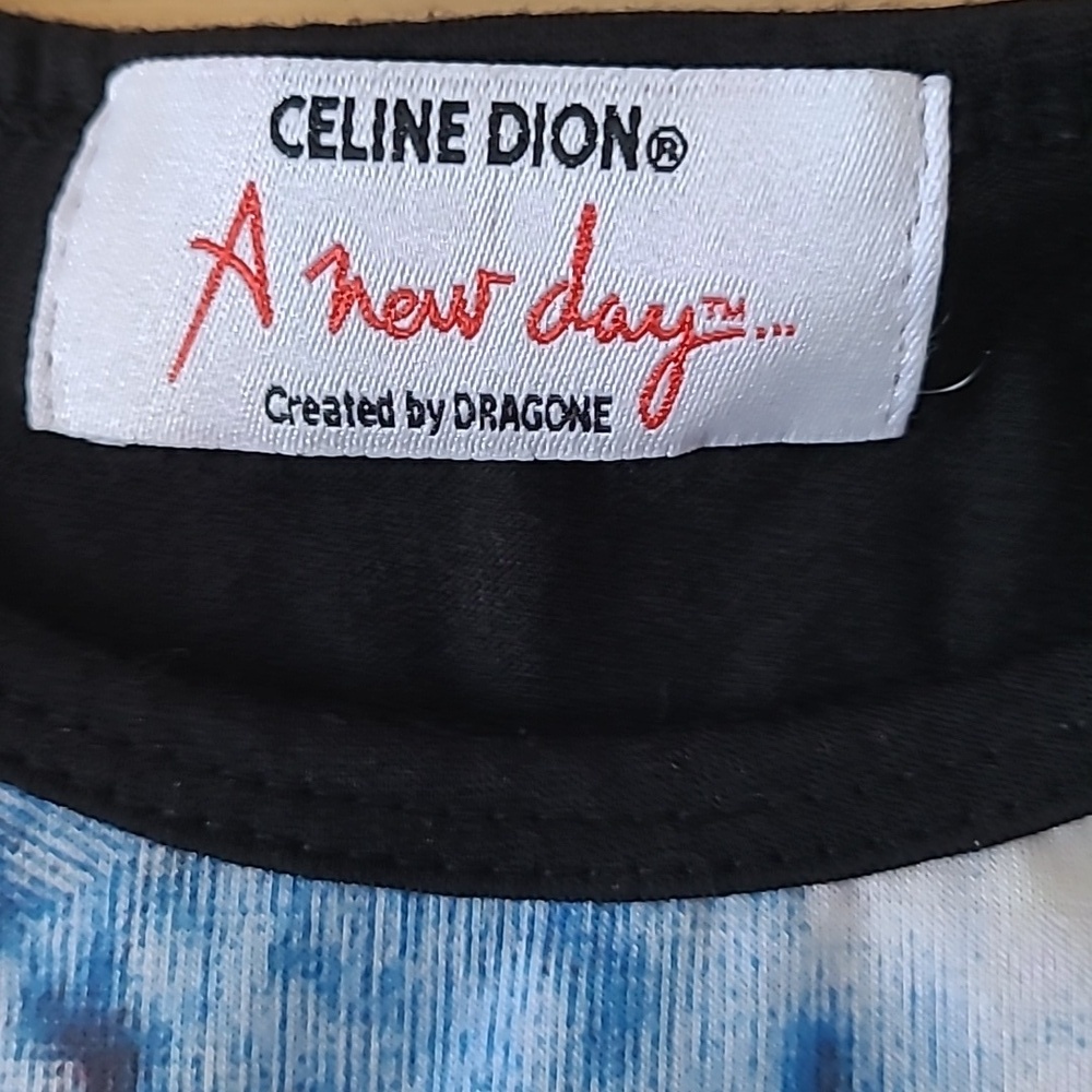 Celine Dion A New Day All Over Graphic Shirt Top Caesars Palace RARE LOOK - Picture 3 of 4